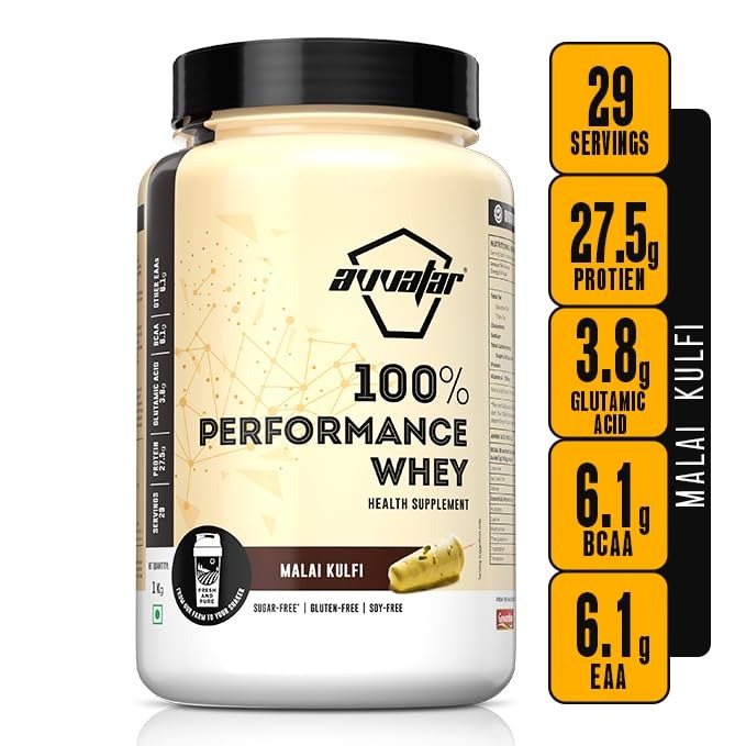 AVVTAR 100% PERFORMANCE WHEY PROTEIN | 1Kg