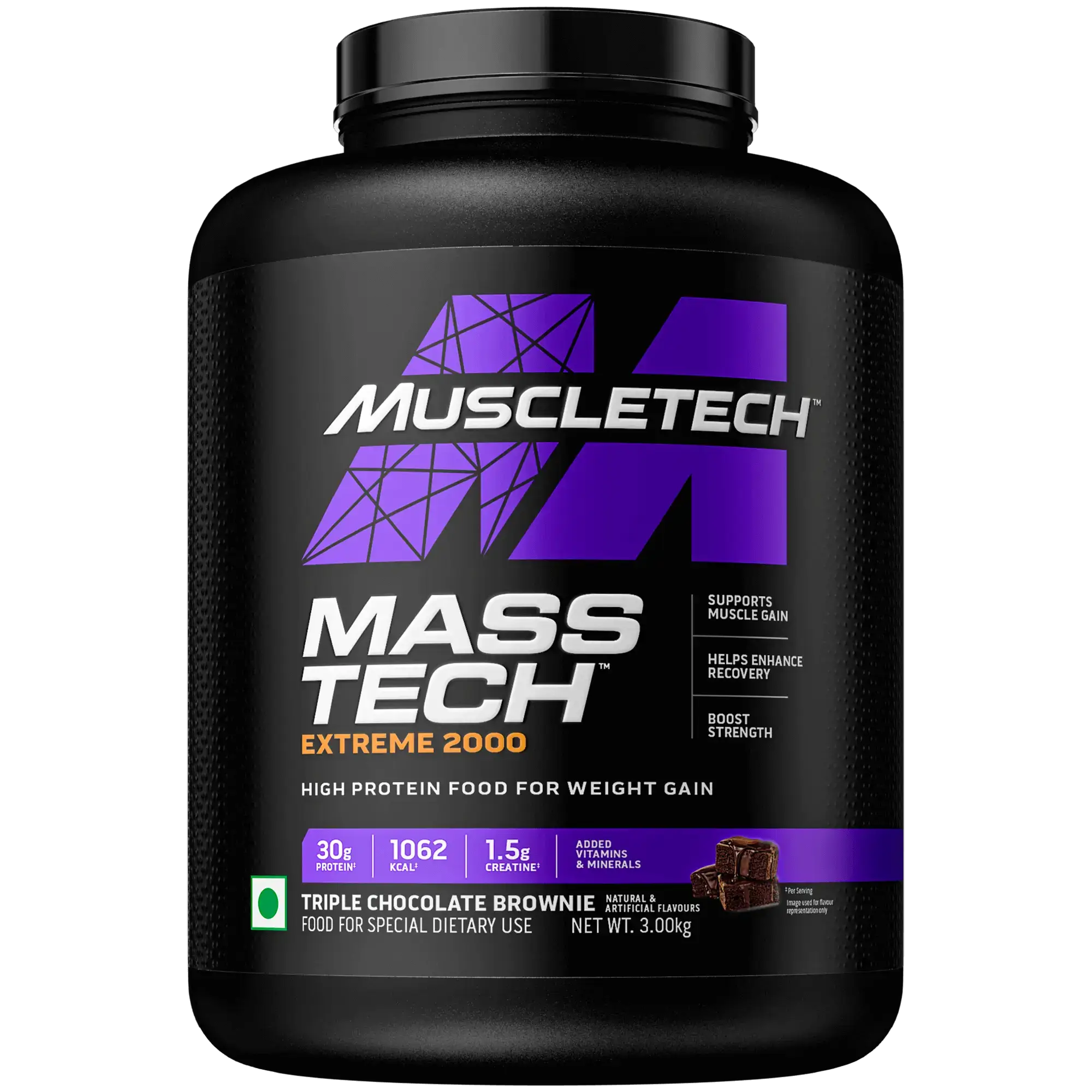Muscletech MassTech Extreme 2000 – 3kg TRIPLE CHOCOLATE BROWNIE